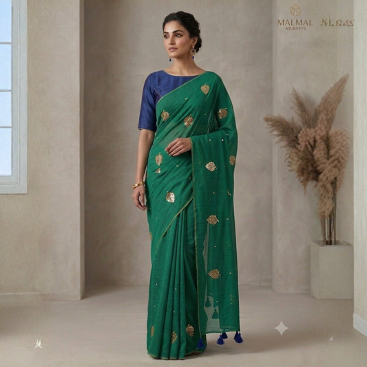Mul cotton with sequin work