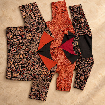 Ajrakh Blouse With Collar