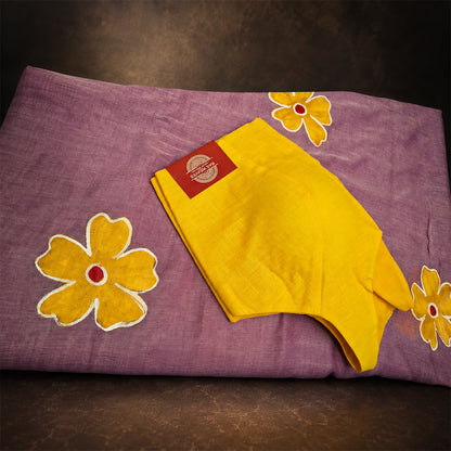 Handpainted Mul Cotton Big flowers