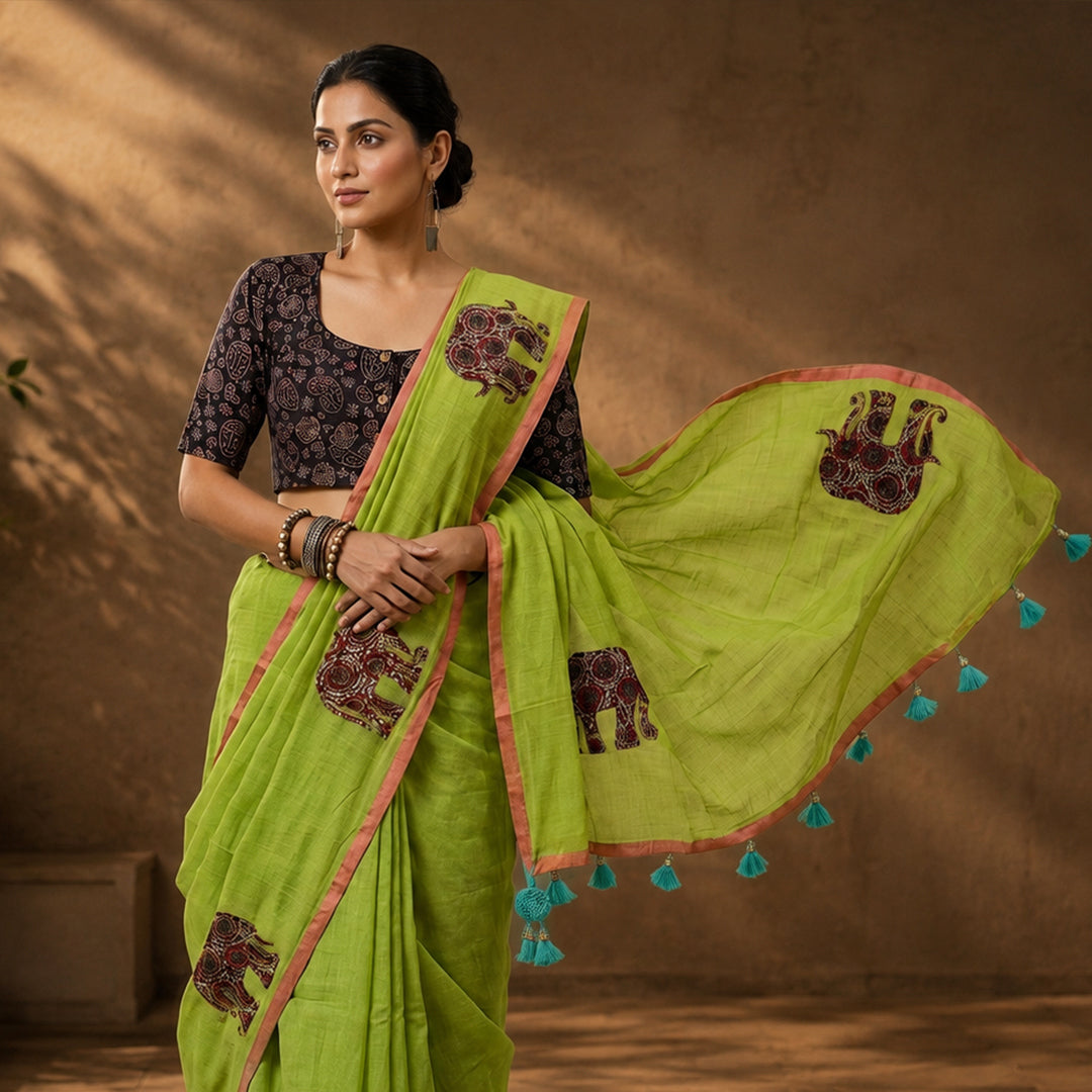 Mul Cotton With Appliqué Work