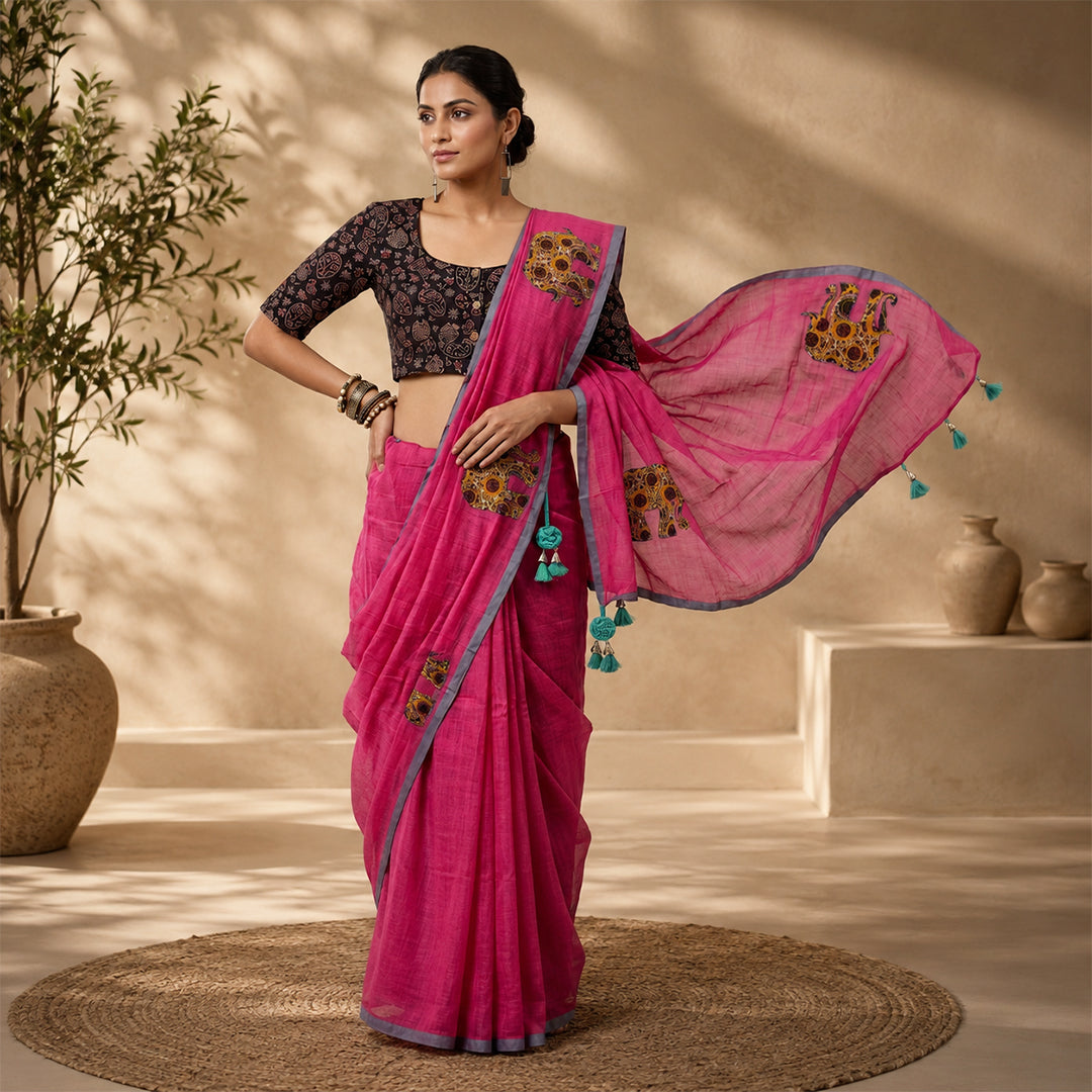 Mul Cotton With Appliqué Work