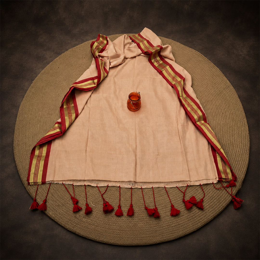 Mul Cotton With Golden Zari