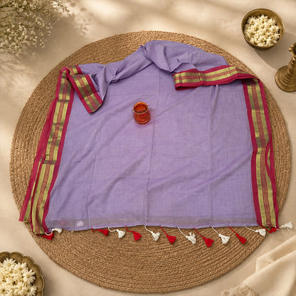 Mul Cotton With Golden Zari