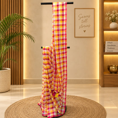 Mul Cotton Check Pattern Multiple Colour