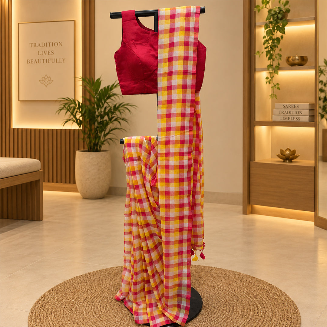 Mul Cotton Check Pattern Multiple Colour