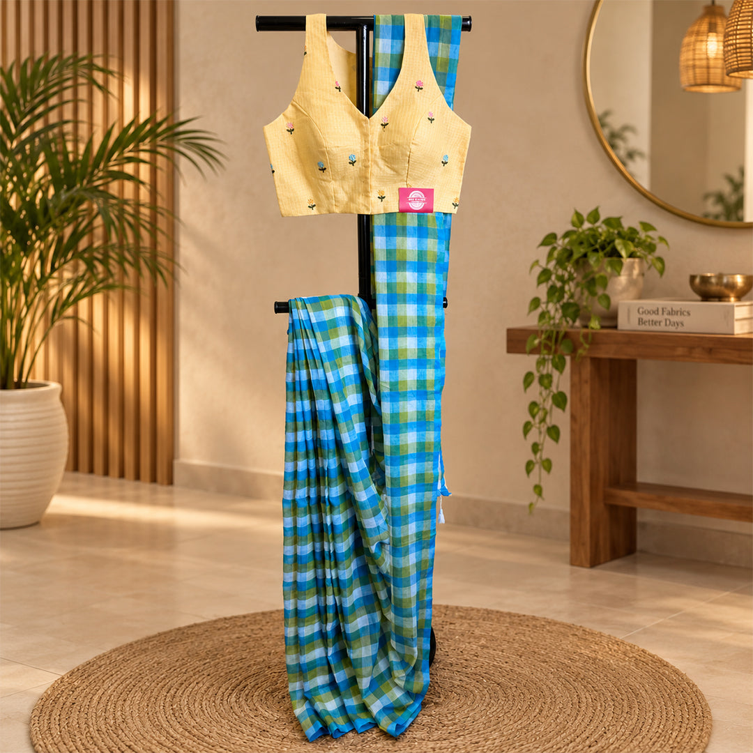 Mul Cotton Check Pattern Multiple Colour
