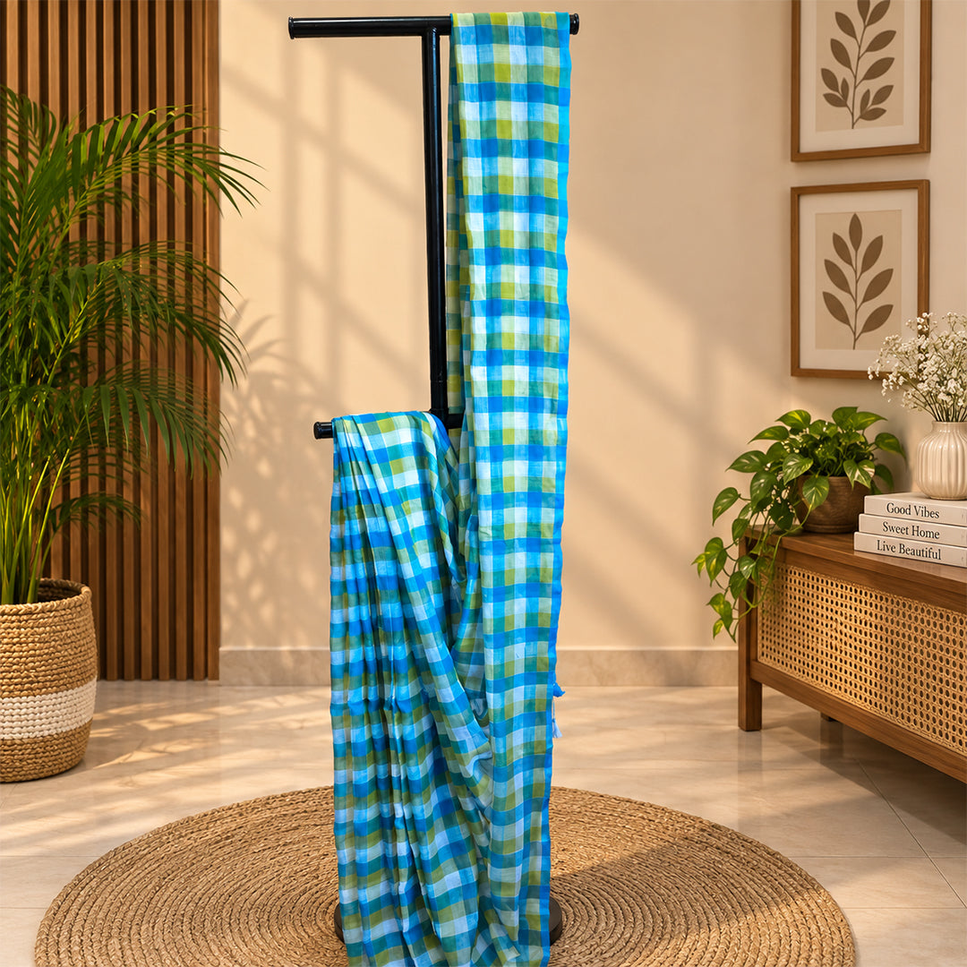 Mul Cotton Check Pattern Multiple Colour