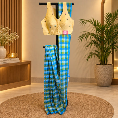 Mul Cotton Check Pattern Multiple Colour
