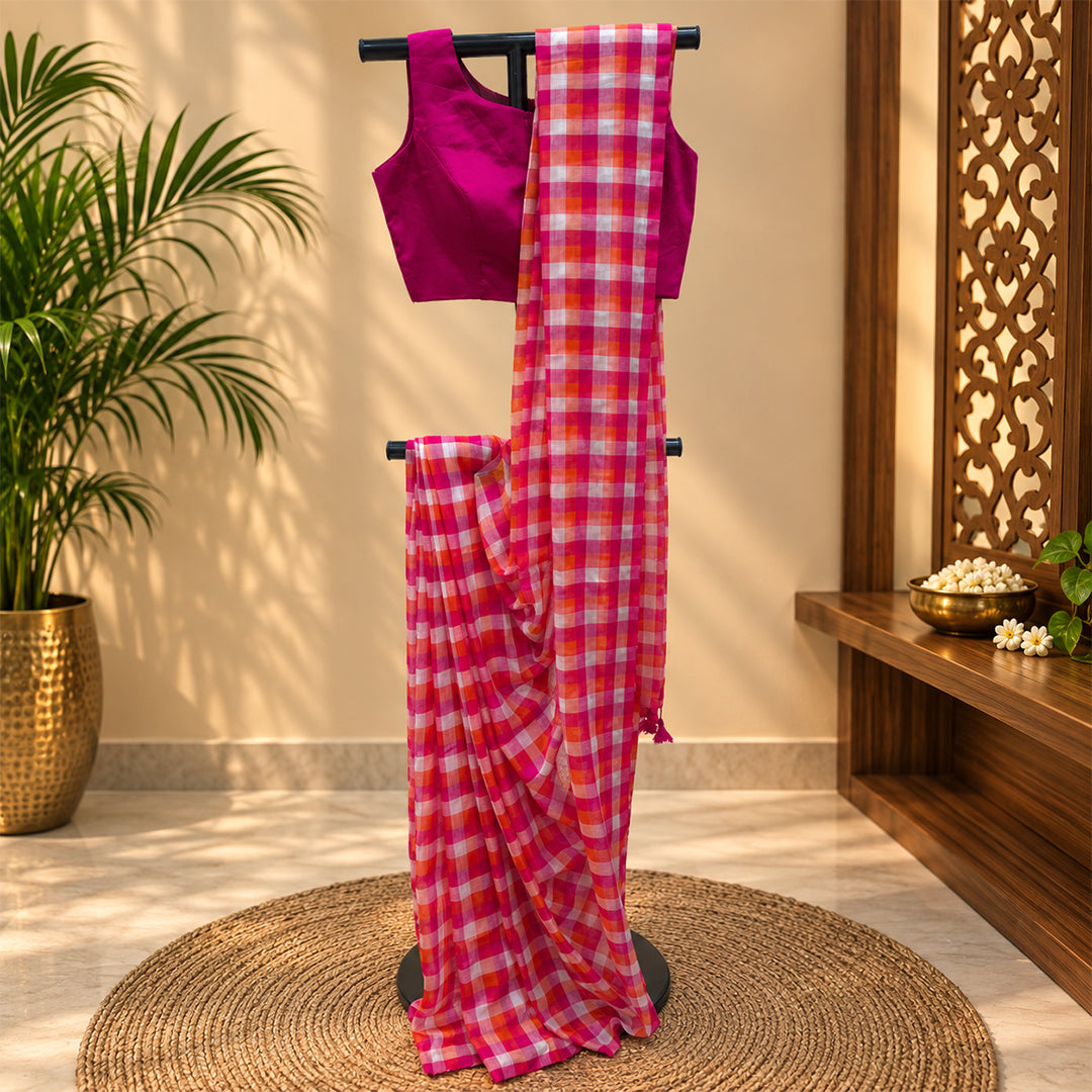 Mul Cotton Check Pattern Multiple Colour