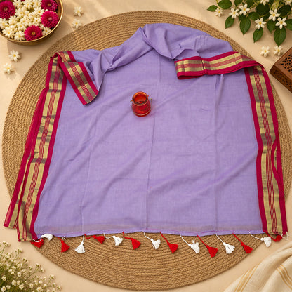 Mul Cotton With Golden Zari