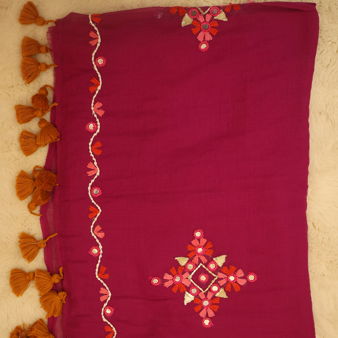 Mul Cotton With Mirror Work