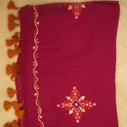 Mul Cotton With Mirror Work