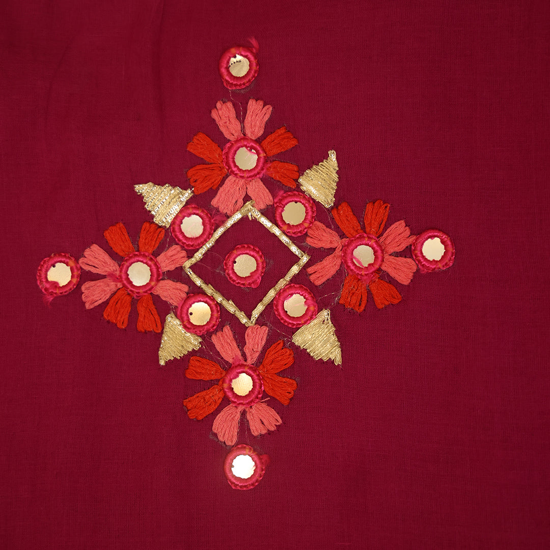 Mul Cotton With Mirror Work