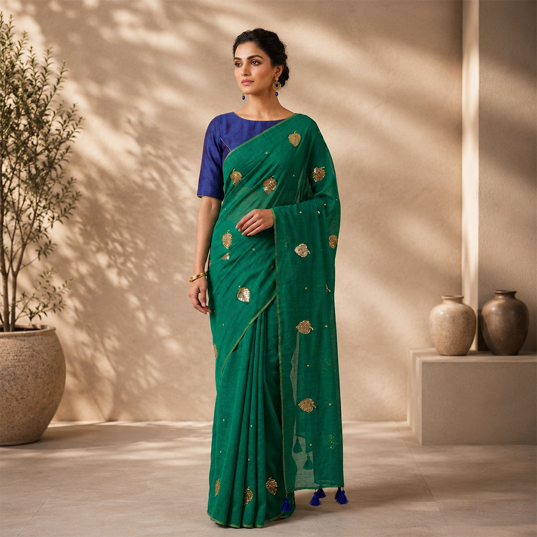 Mul cotton with sequin work