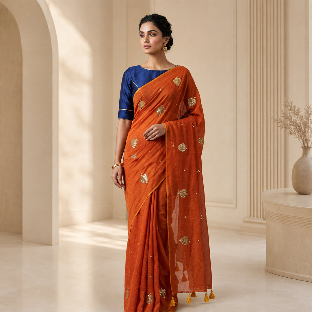 Mul cotton with sequin work