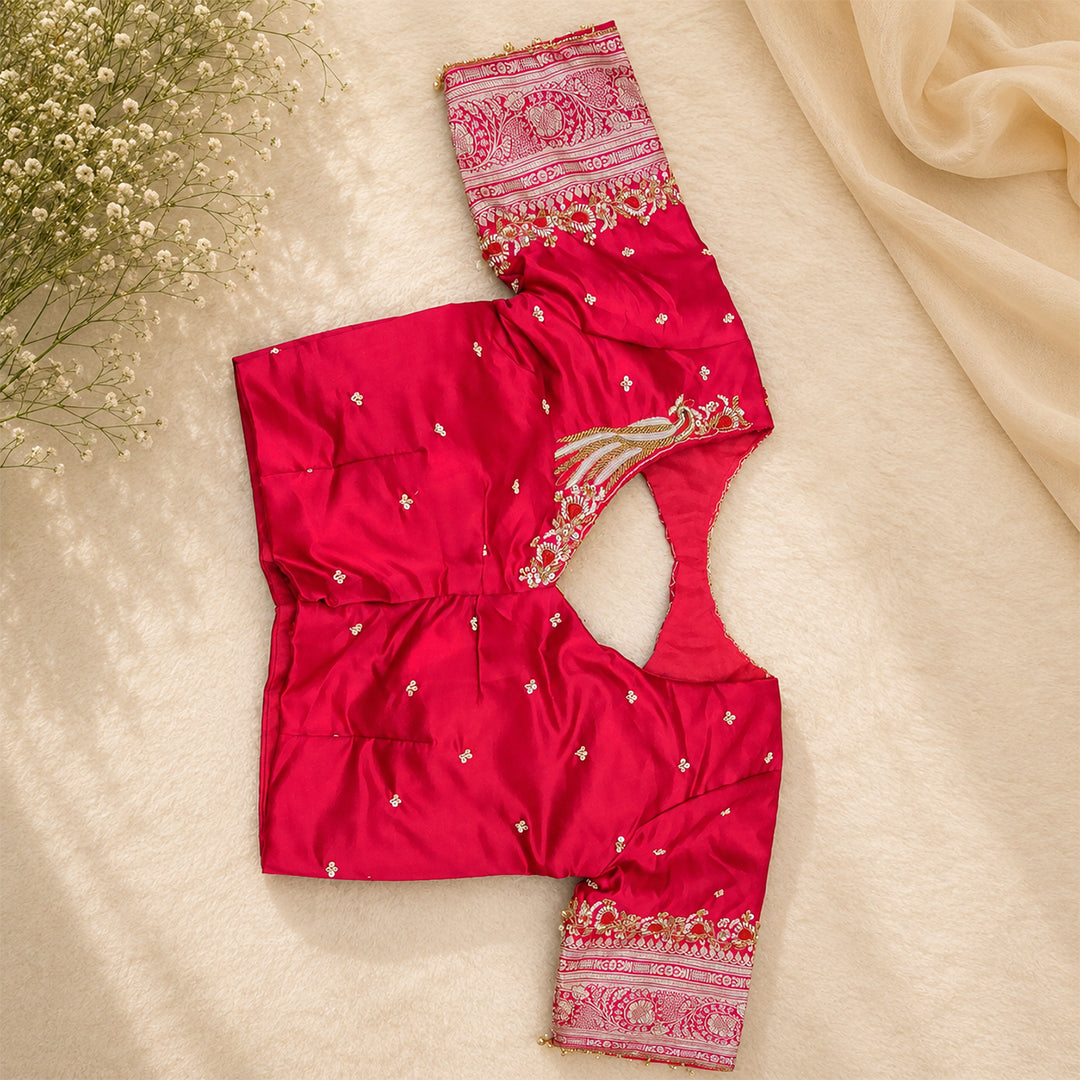 Pure Banarasi Silk Zardosi Hand Work Blouse
