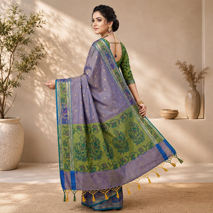 Soft Silk Saree With Pochampally Border
