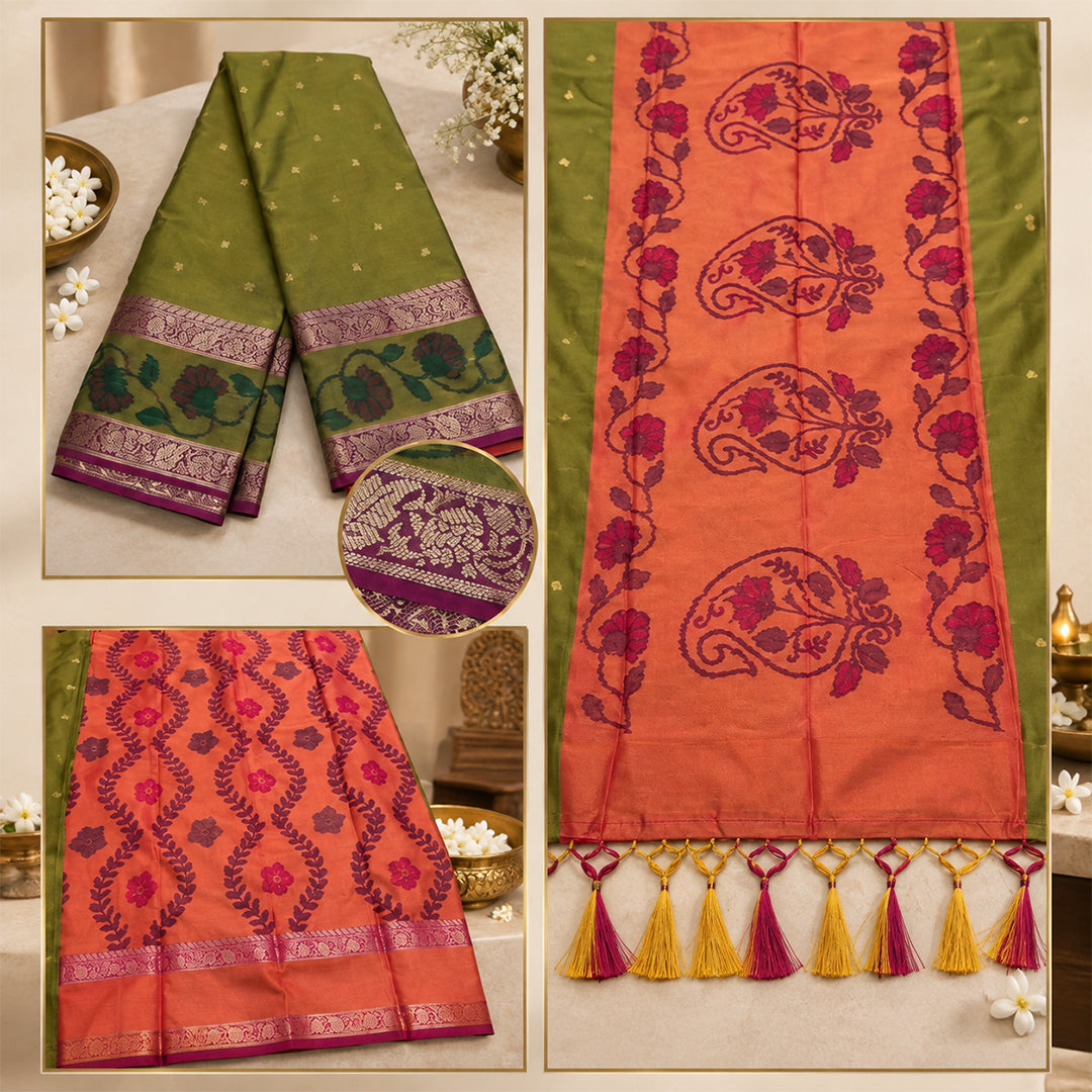 Soft Silk Saree With Pochampally Border