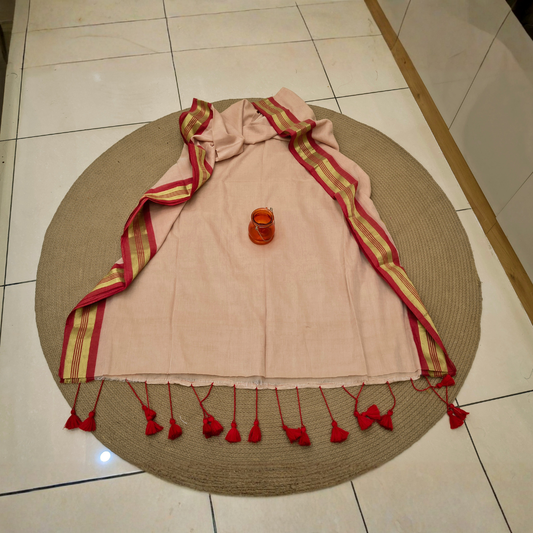 Mul Cotton With Golden Zari